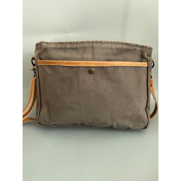 Sixtease Crossbody Bag Leather, Cowhide, and Canvas Spotted Print Boho, Western - Picture 7 of 7